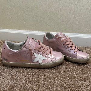 Golden Goose Pink Patent Leather Sneakers